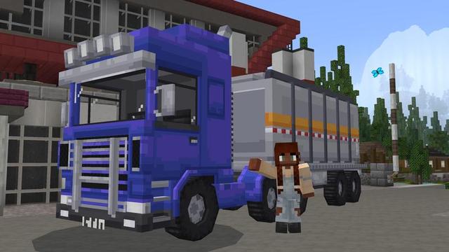 Screenshot of the Minecraft Bedrock Marketplace product Advanced Truck Simulator created by Cubed Creations.