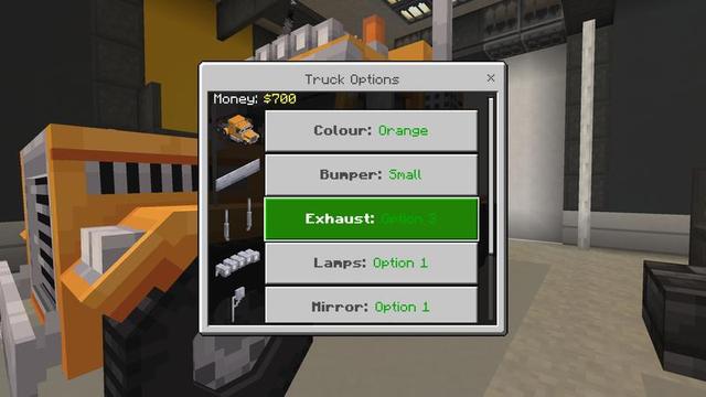 Screenshot of the Minecraft Bedrock Marketplace product Advanced Truck Simulator created by Cubed Creations.
