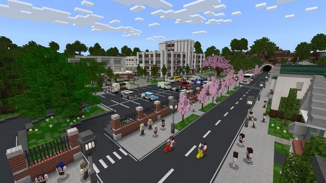 Screenshot of the Minecraft Bedrock Marketplace product Anime High School created by Cubed Creations.