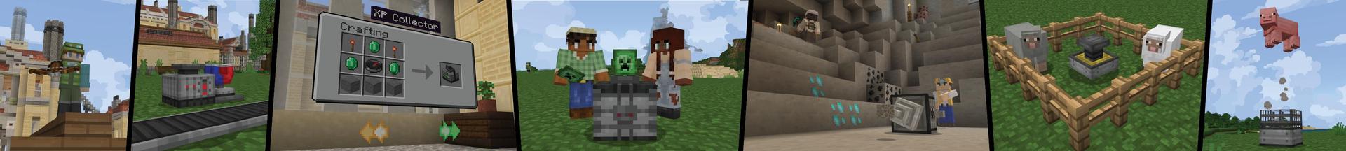 Panorama of the Minecraft Bedrock Marketplace product Automatic Tools created by Cubed Creations.