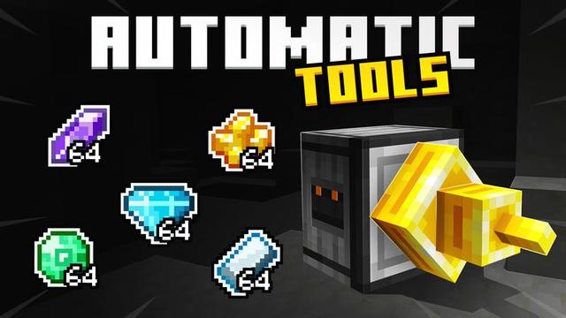 Thumbnail of the Minecraft Bedrock Marketplace product Automatic Tools created by Cubed Creations.