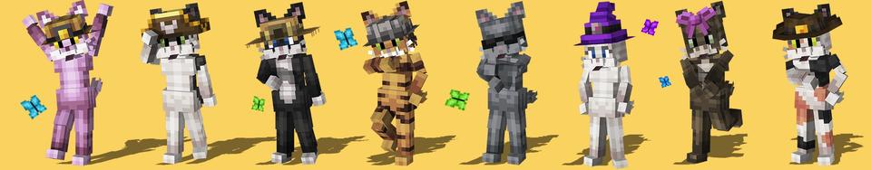 Panorama of the Minecraft Bedrock Marketplace product Be A Cat created by Cubed Creations.