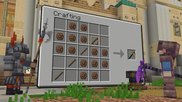 Screenshot of the Minecraft Bedrock Marketplace product Bigger Crafting created by Cubed Creations.