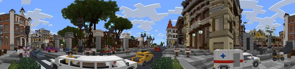 Panorama of the Minecraft Bedrock Marketplace product Billionaire City Life created by Cubed Creations.