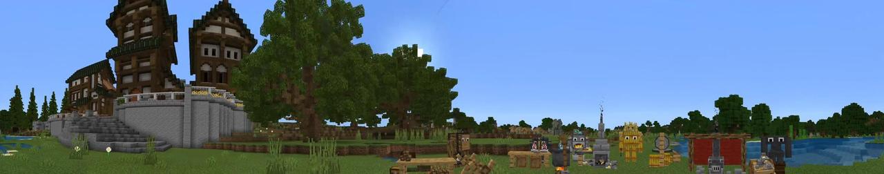 Panorama of the Minecraft Bedrock Marketplace product Block Buddies created by Cubed Creations.