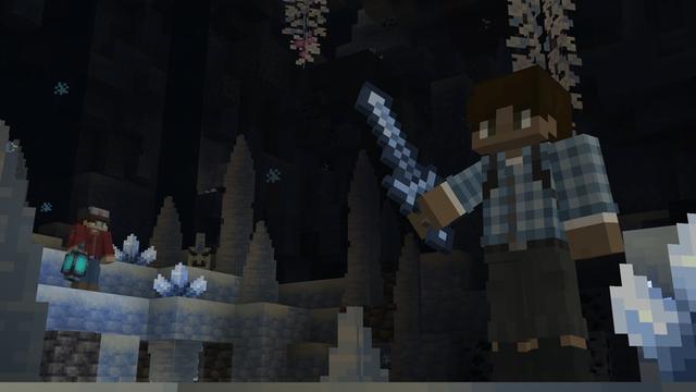Screenshot of the Minecraft Bedrock Marketplace product Caves Expansion Add-On created by Cubed Creations.
