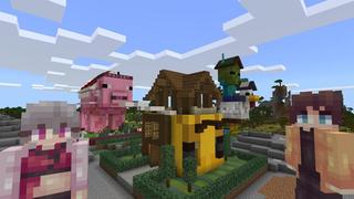 Screenshot of the Minecraft Bedrock Marketplace product Craftable Mob Houses created by Cubed Creations.