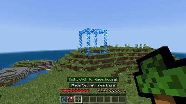 Screenshot of the Minecraft Bedrock Marketplace product Craftable Secret Bases created by Cubed Creations.