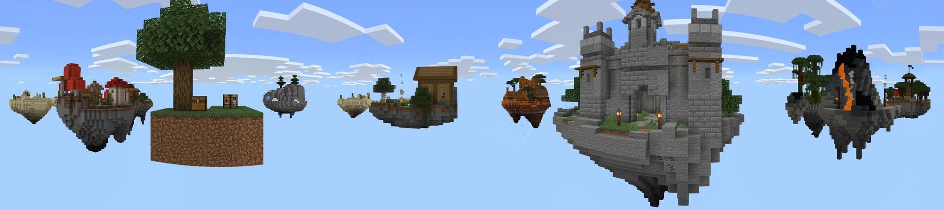 Panorama of the Minecraft Bedrock Marketplace product Craftable Skyblock created by Cubed Creations.