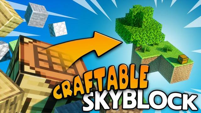Thumbnail of the Minecraft Bedrock Marketplace product Craftable Skyblock created by Cubed Creations.