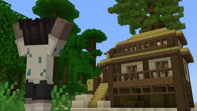 Screenshot of the Minecraft Bedrock Marketplace product Craftable Treehouses created by Cubed Creations.