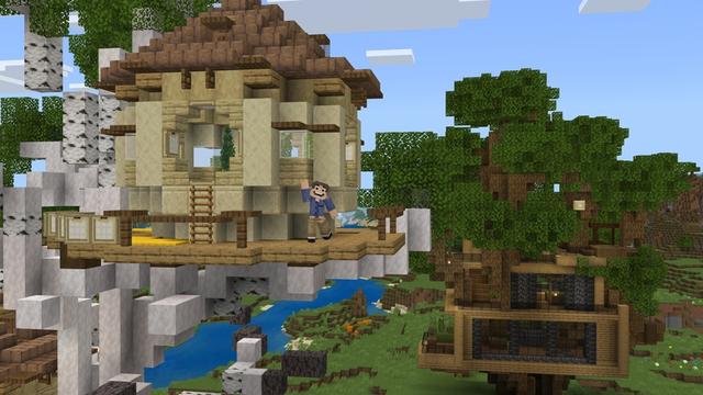 Screenshot of the Minecraft Bedrock Marketplace product Craftable Treehouses created by Cubed Creations.
