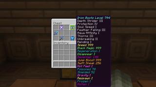 Screenshot of the Minecraft Bedrock Marketplace product Custom Enchantments created by Cubed Creations.