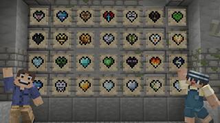Screenshot of the Minecraft Bedrock Marketplace product Custom Hearts created by Cubed Creations.