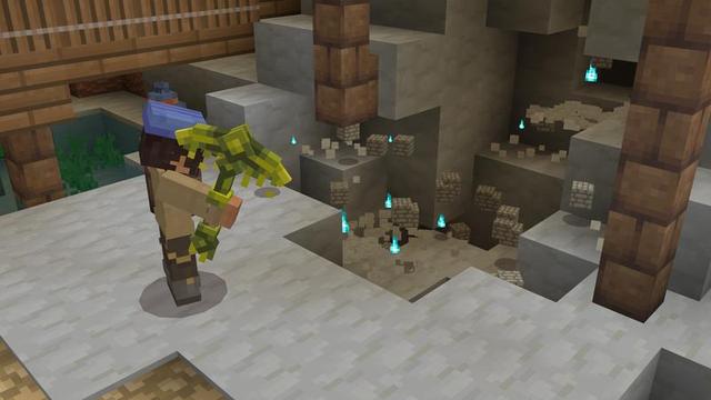 Screenshot of the Minecraft Bedrock Marketplace product Custom Pickaxes created by Cubed Creations.