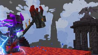 Screenshot of the Minecraft Bedrock Marketplace product Demon Weapons created by Cubed Creations.