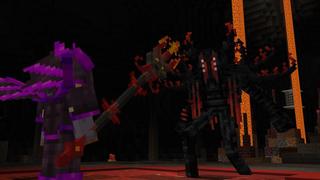 Screenshot of the Minecraft Bedrock Marketplace product Demon Weapons created by Cubed Creations.