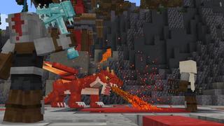 Screenshot of the Minecraft Bedrock Marketplace product Dragon Weapons created by Cubed Creations.