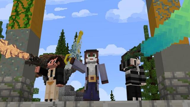 Screenshot of the Minecraft Bedrock Marketplace product Dragon Weapons created by Cubed Creations.