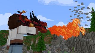 Screenshot of the Minecraft Bedrock Marketplace product Dragon Weapons created by Cubed Creations.