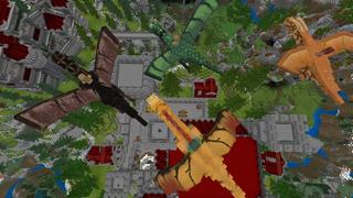 Screenshot of the Minecraft Bedrock Marketplace product Dragons and Castles created by Cubed Creations.