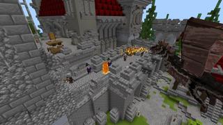 Screenshot of the Minecraft Bedrock Marketplace product Dragons and Castles created by Cubed Creations.