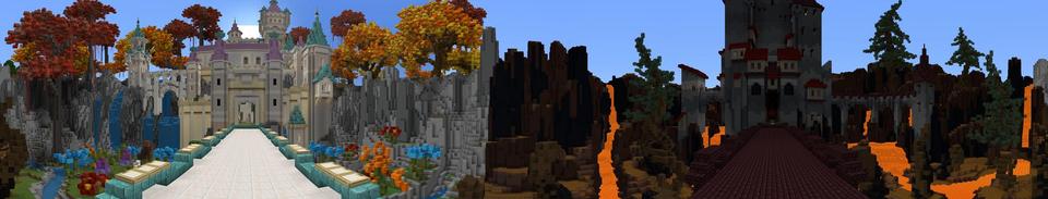 Panorama of the Minecraft Bedrock Marketplace product Dream & Nightmare created by Cubed Creations.