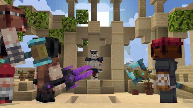 Screenshot of the Minecraft Bedrock Marketplace product Elemental Weapons created by Cubed Creations.