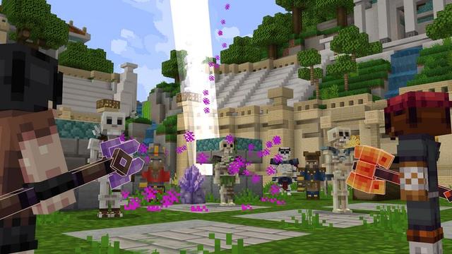 Screenshot of the Minecraft Bedrock Marketplace product Elemental Weapons created by Cubed Creations.