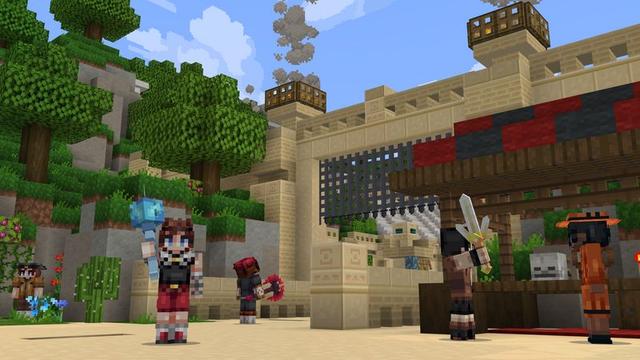 Screenshot of the Minecraft Bedrock Marketplace product Elemental Weapons created by Cubed Creations.
