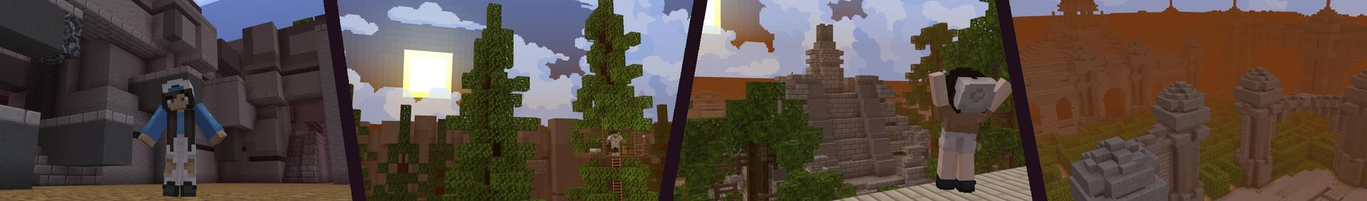 Panorama of the Minecraft Bedrock Marketplace product ESCAPE FROM DANGER! created by Cubed Creations.