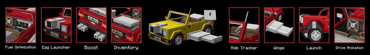Panorama of the Minecraft Bedrock Marketplace product Flying Car created by Cubed Creations.