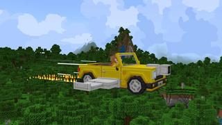 Screenshot of the Minecraft Bedrock Marketplace product Flying Car created by Cubed Creations.