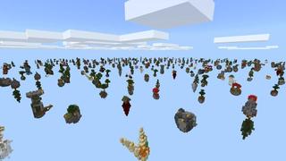 Screenshot of the Minecraft Bedrock Marketplace product Infinity Lucky Block Skyblock created by Cubed Creations.