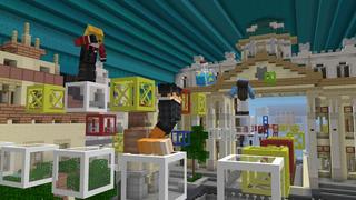 Screenshot of the Minecraft Bedrock Marketplace product Infinity Moving Blocks Parkour created by Cubed Creations.