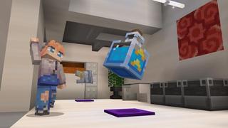 Screenshot of the Minecraft Bedrock Marketplace product Infinity Moving Blocks Parkour created by Cubed Creations.