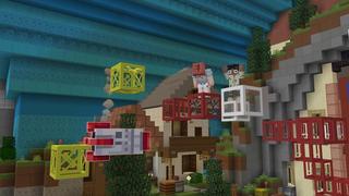 Screenshot of the Minecraft Bedrock Marketplace product Infinity Moving Blocks Parkour created by Cubed Creations.