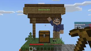 Screenshot of the Minecraft Bedrock Marketplace product Infinity Skyblock Collectors created by Cubed Creations.