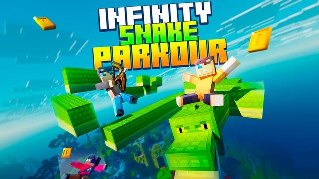 Thumbnail of the Minecraft Bedrock Marketplace product Infinity Snake Parkour created by Cubed Creations.