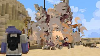 Screenshot of the Minecraft Bedrock Marketplace product Laser Eyes created by Cubed Creations.