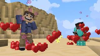 Screenshot of the Minecraft Bedrock Marketplace product Laser Eyes created by Cubed Creations.