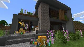 Screenshot of the Minecraft Bedrock Marketplace product Lucky Block Houses created by Cubed Creations.