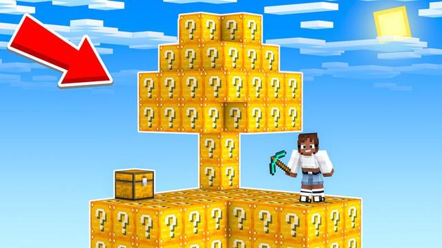 Thumbnail of the Minecraft Bedrock Marketplace product Lucky Block Skyblock created by Cubed Creations.