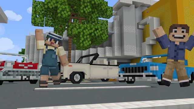 Screenshot of the Minecraft Bedrock Marketplace product Lucky Blocks created by Cubed Creations.
