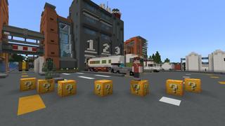 Screenshot of the Minecraft Bedrock Marketplace product Lucky Blocks created by Cubed Creations.