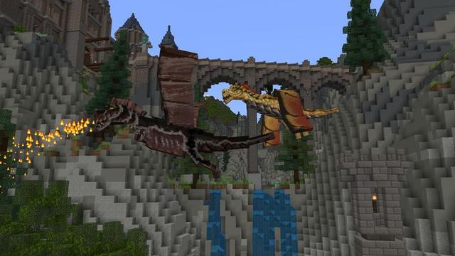 Screenshot of the Minecraft Bedrock Marketplace product Magic Wands (Castle & Dragons) created by Cubed Creations.