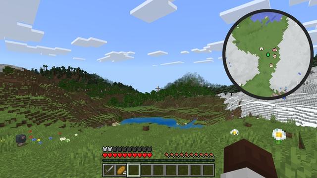 Screenshot of the Minecraft Bedrock Marketplace product Minimap Add-On created by Cubed Creations.