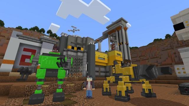 Screenshot of the Minecraft Bedrock Marketplace product Mining Robot Suits created by Cubed Creations.