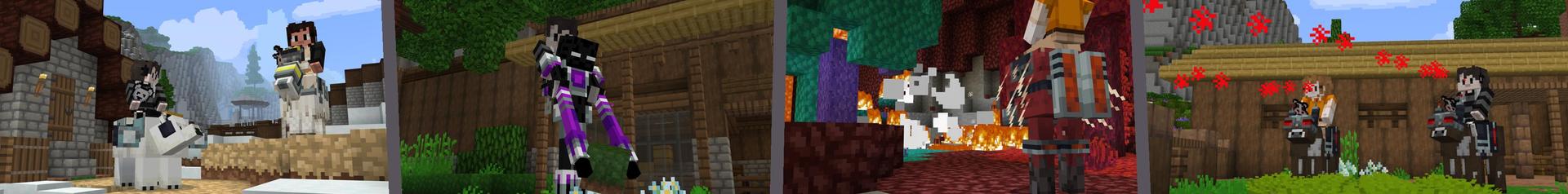 Panorama of the Minecraft Bedrock Marketplace product Mob Suits created by Cubed Creations.