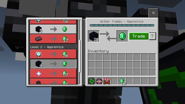Screenshot of the Minecraft Bedrock Marketplace product Mob Trades created by Cubed Creations.